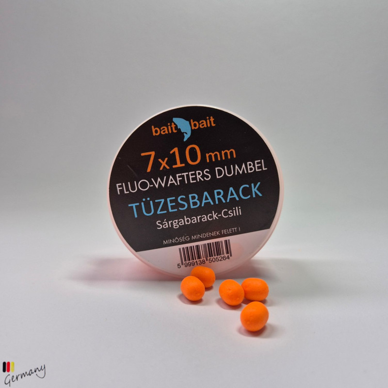 Fluo Method Dumbel - Wafter (7x10mm): Tüzes Barack -  20g