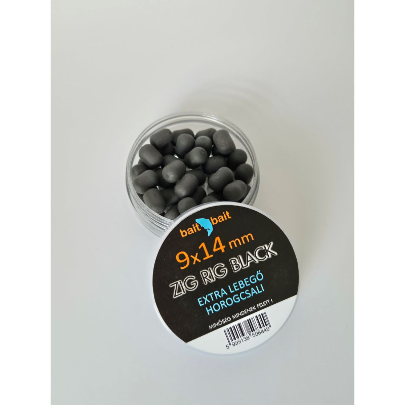 Zig-Rig Köder – Extra schwimmender Hakenköder 9x14 mm - Black